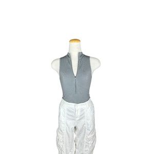 NWT GARAGE zip up sleeveless bodysuit | size XS